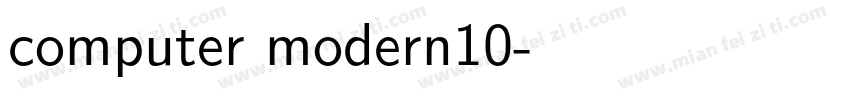 computer modern10字体转换